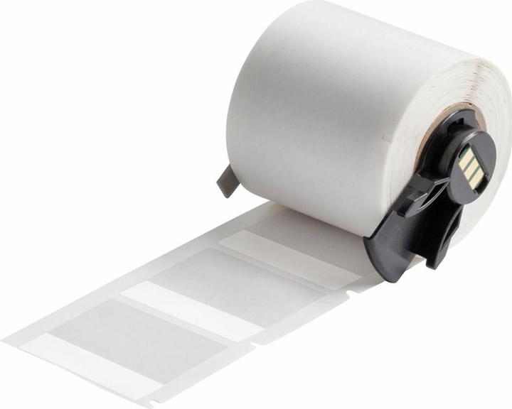 Actual product image Brady M6-88-427, vinyl, self-laminating, white/transparent, matt, 44.45 x 12.70(38.10) mm, for Ka (5.72 cm)