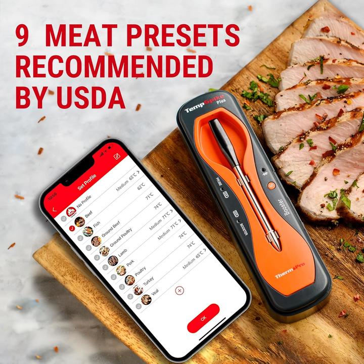 Produktbild ThermoPro Kabelloses Fleischthermometer TempSpike Plus mit Bluetooth-App
