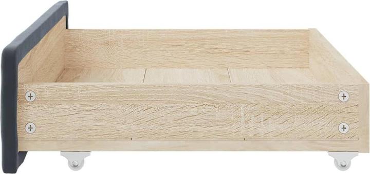 Produktbild VidaXL Bettschublade Bettkasten Schublade 2 Stk. Dunkelgrau HolzwerkSamt Samt (67 x 50 x 16 cm)