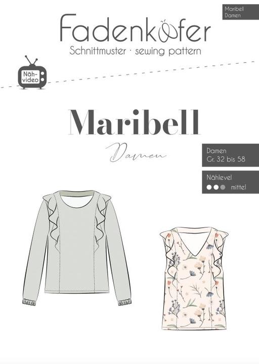 Actual product image Fadenkäfer Maribell ladies paper pattern