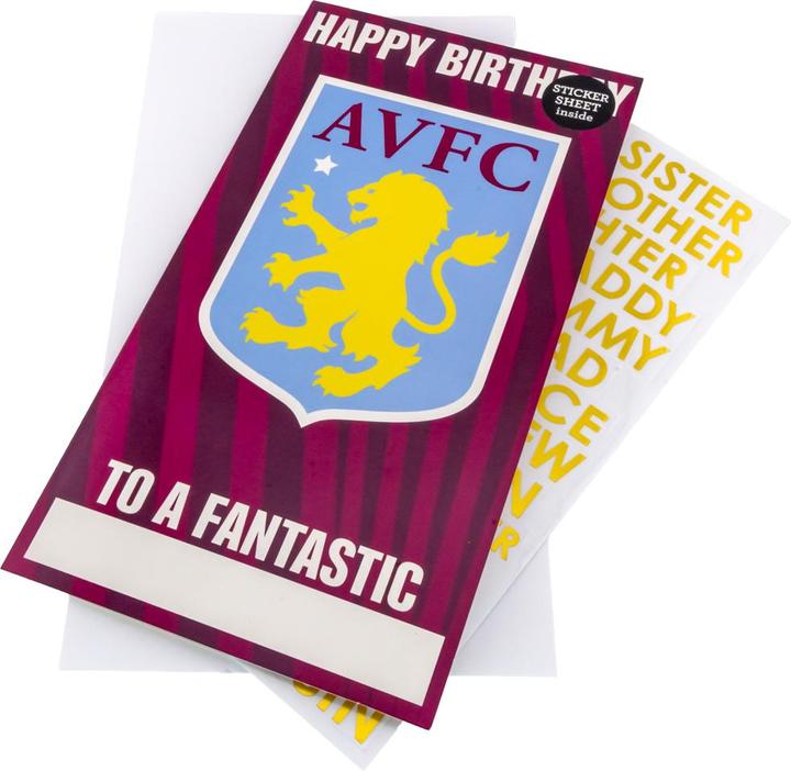 Immagine prodotto Aston Villa FC Personalised Biglietto di Compleanno (1 pz.)