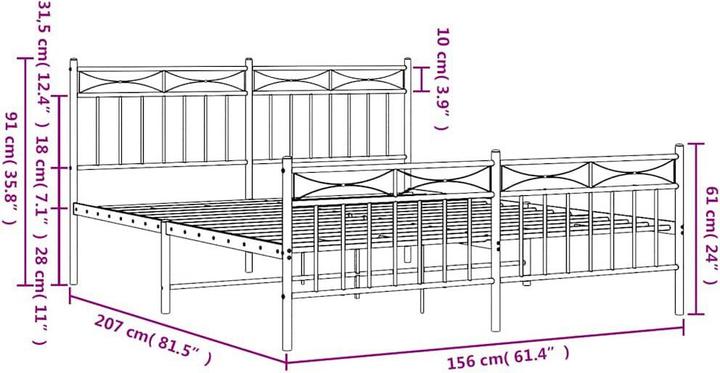 Image du produit vidaXL Bettgestell (150 x 200 cm)
