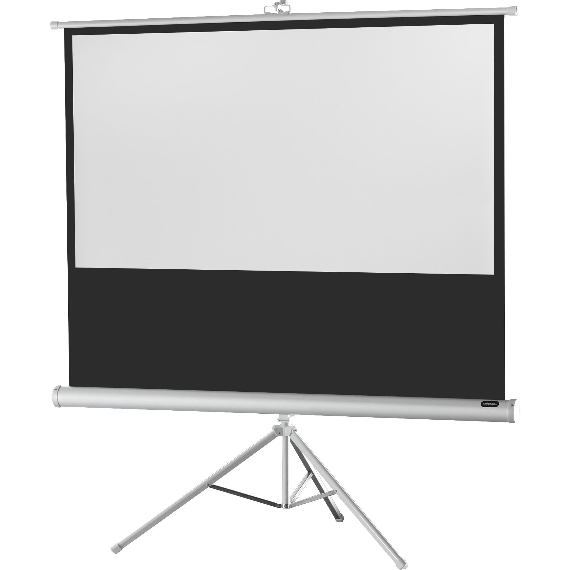 Celexon Economy tripod screen - Projektionsbildschirm mit Stativ - 153 cm (60") (60", 16:9), Leinwand, Weiss, Schwarz