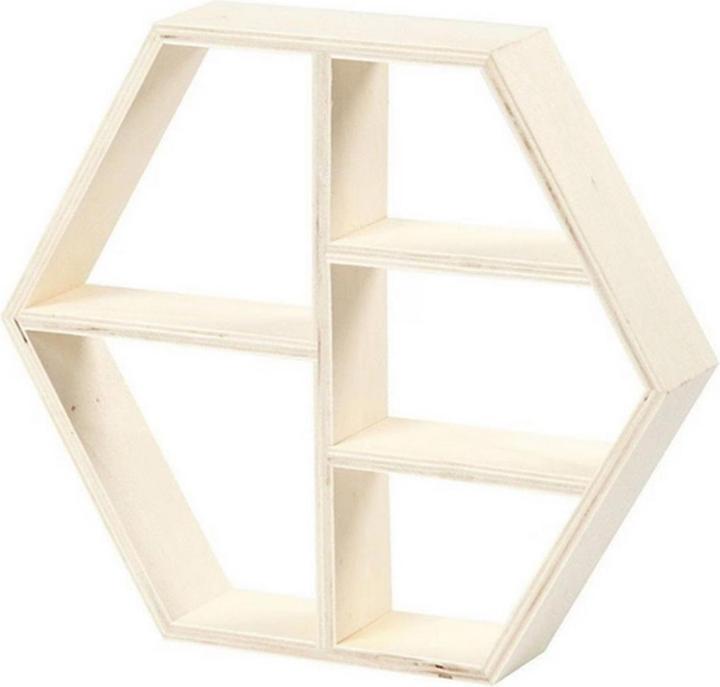 Creativ Company Cremagliera in legno a 6 angoli (25 x 28,5 cm)