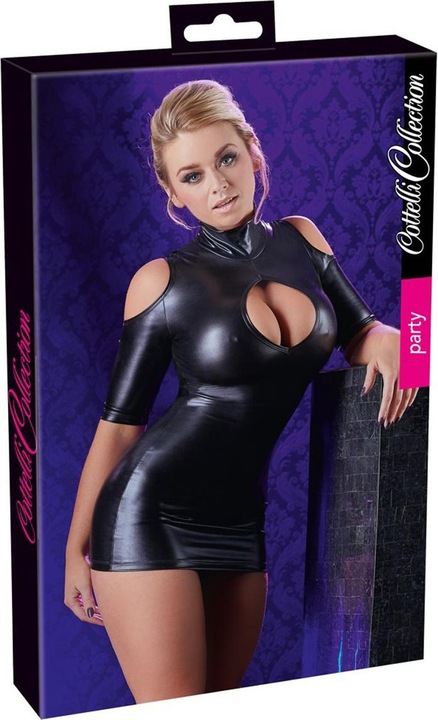 Immagine prodotto Cottelli Collection Wetlook miniabito mini abito senza spalle (XL)