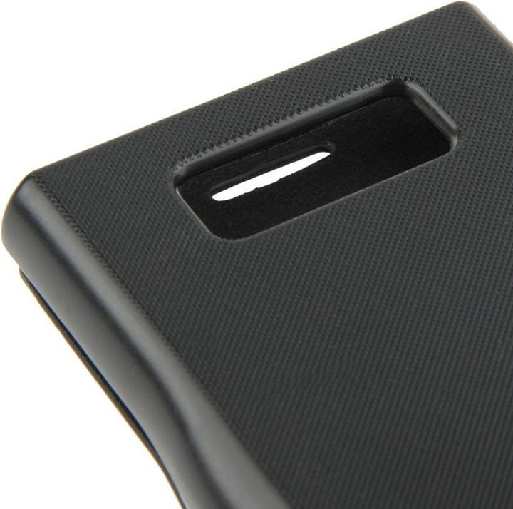 Produktbild König Design Handyhülle Tasche für LG Optimus L7 / P700 schwarz gebürstet (LG Optimus L7)