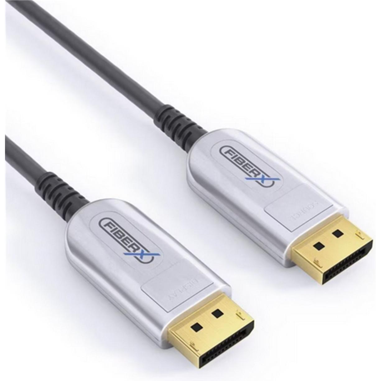 Thumbnail - FiberX Serie - DisplayPort 2.0 8K Glasfaser Extender Kabel - 25m (25 m, DisplayPort), Video Kabel
