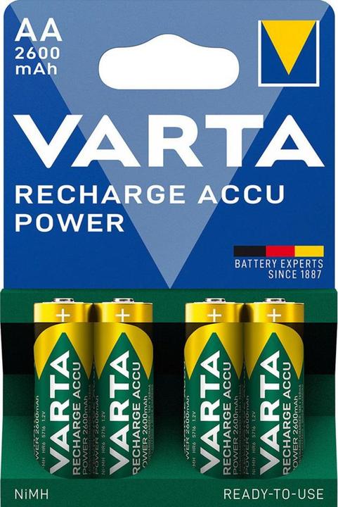 Varta Recharge Accu Power (4 Stk., AA, 2600 mAh)
