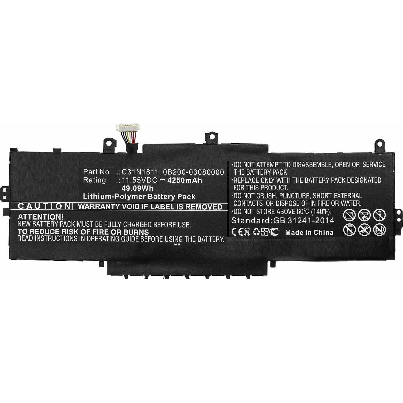 CoreParts Laptop Battery for Asus (3400 mAh), Notebook Akku