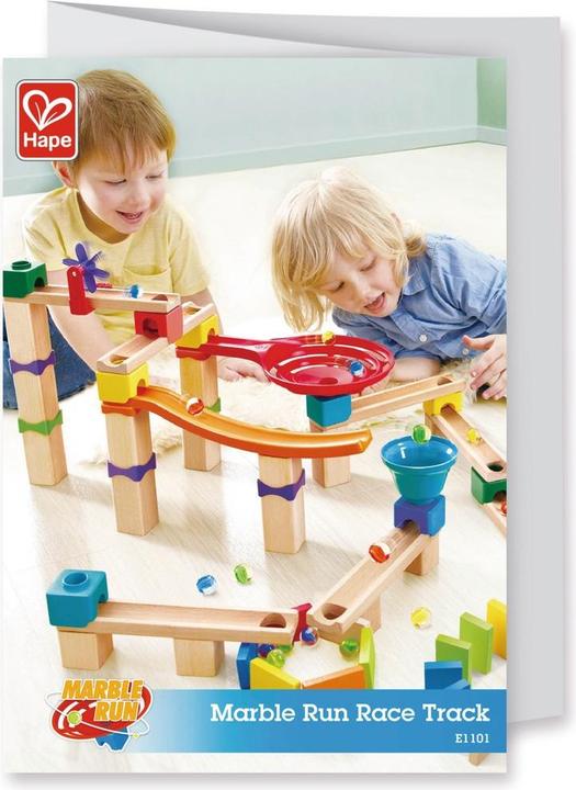 Actual product image Hape Fast marble run with dominoes
