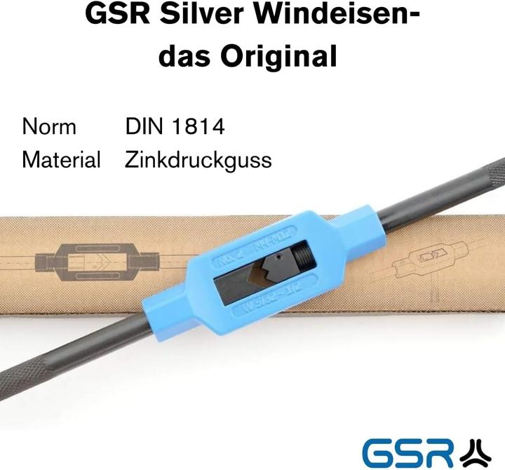 Produktbild GSR Verstellbares Windeisen Silver Nr.5 L=700mm, Zinkdruckguss Zamak 5 DIN1814