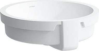 Actual product image Laufen Living City built-in washbasin from below, with overflow, without tap hole, 450x455mm, white (450 mm, 455 mm)