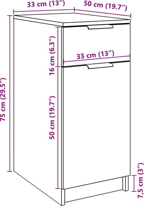 Produktbild vidaXL Büroschrank -Optik