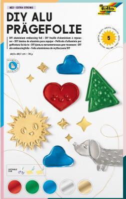 Actual product image Folia Embossing foil 70my, assorted colours (5x)