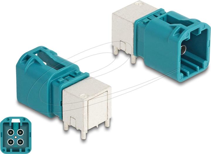 Produktbild Delock Mini FAKRA Z Stecker quad gewinkelt B-Typ PCB