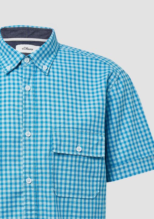 Immagine prodotto s.Oliver Hemd Regular Fit: Kariertes Hemd aus Baumwolle mit Button-Down-Kragen (M)