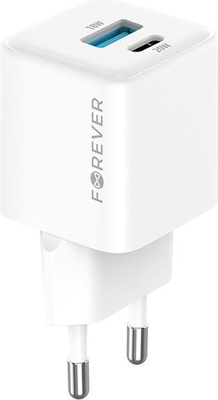 Image du produit Forever TC-08-20AC GaN PD QC charger 1x USB-C 1x USB 20W white (20 W)