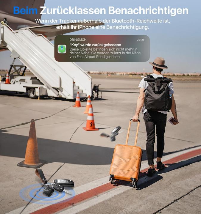 Produktbild Benlera Smart Tag Schlüsselfinder im 4er-Pack für iOS (iOS)