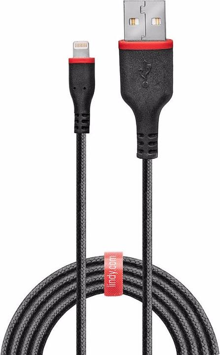Actual product image Lindy Lightning charging cable (1 m, USB 2.0)