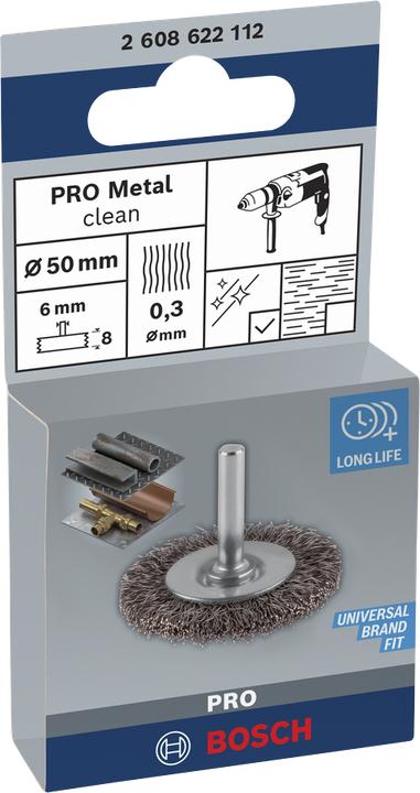 Produktbild Bosch Professional Zubehör PRO Metal clean Scheibenbürste, gerader Schaft, 50 x 0,3 mm