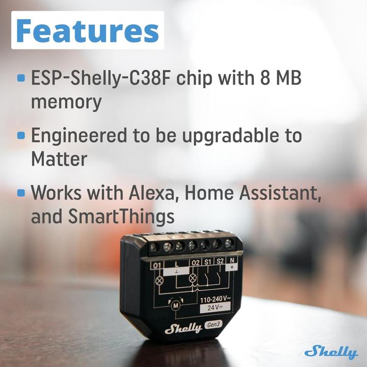 Produktbild Shelly 2PM Gen3 x4 (Schaltaktor)