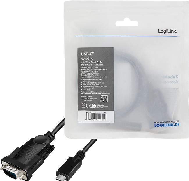 Image du produit LogiLink AU0051A Câble USB2.0 Type-C USB (1.20 m)