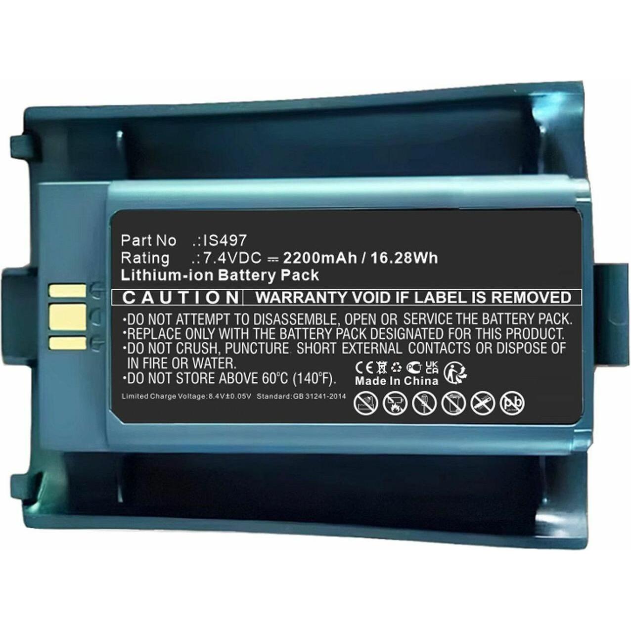 CoreParts Battery 7.4V 2200mAh 16.28Wh (1 Zellen, 2200 mAh), Notebook Akku, Schwarz