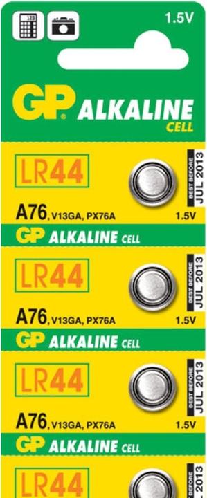 Produktbild GP Batteries Alkaline Cell (5 Stk., LR44, 110 mAh)