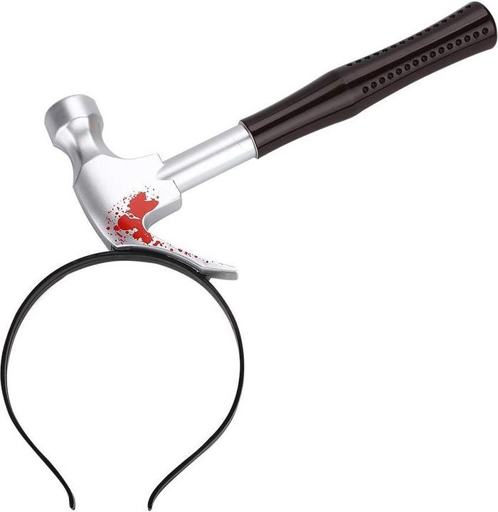 PhoneLook Kopfband Stirnband gruselige Verkleidung mit Kunstblut Hammer