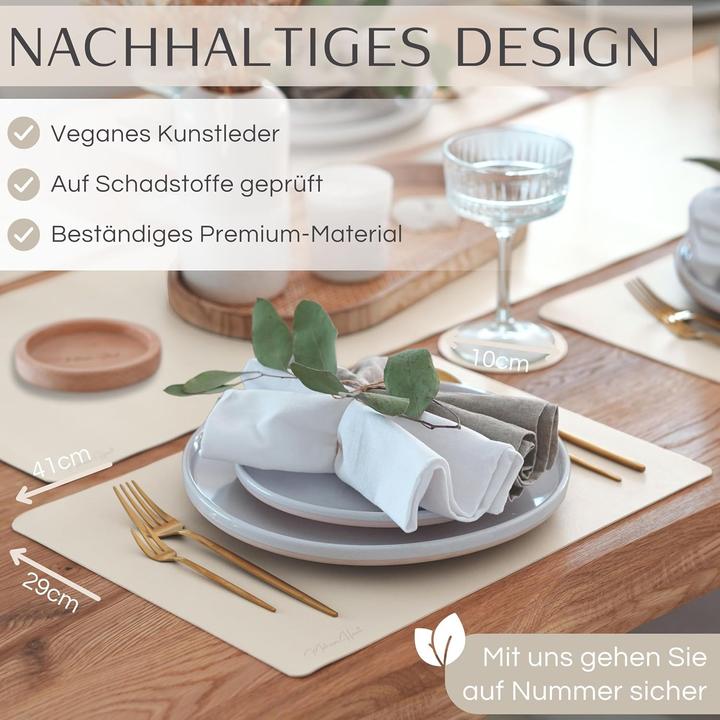 Image du produit Mahewa 6er-Set Premium Tischset aus Kunstleder (6 pcs)