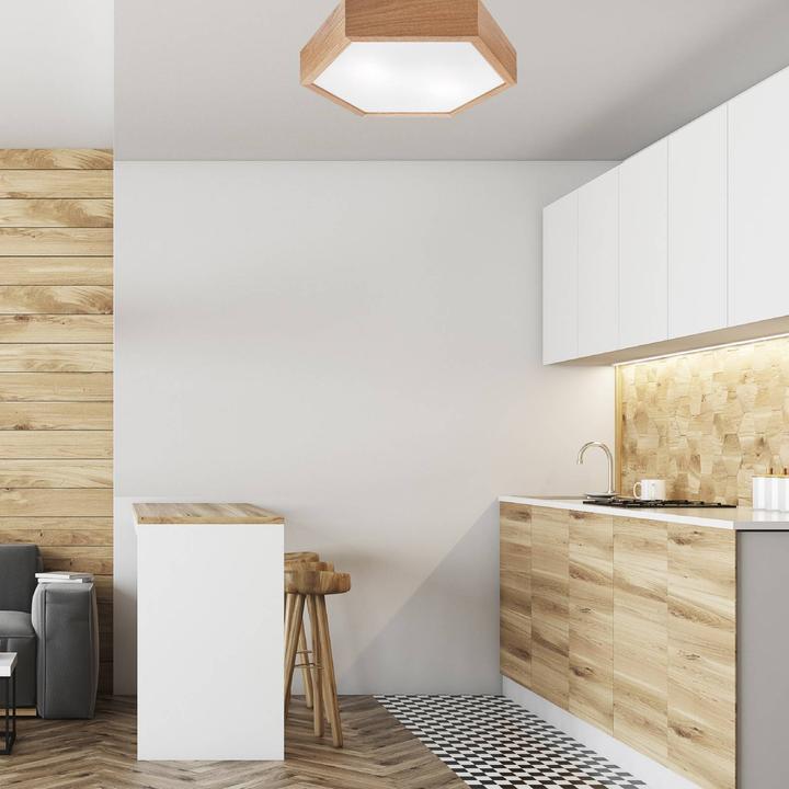 Actual product image Envostar Ceiling light Hagen, oak (E27)