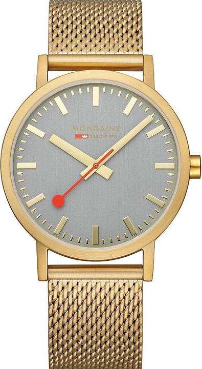 Actual product image Mondaine Classic - Inspired by nature - IP Gold (Analogue wristwatch, 40 mm)