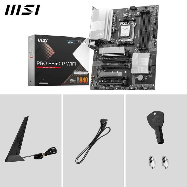 Image du produit MSI PRO B840-P WIFI (AM5, AMD B840, ATX)