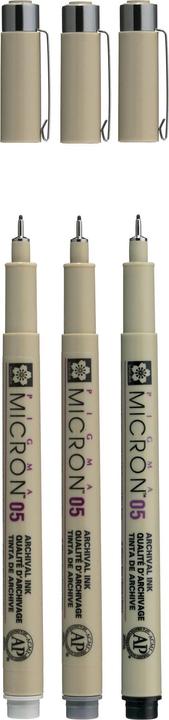 Produktbild Sakura Pigma Micron (Schwarz, Grau, 3 x)