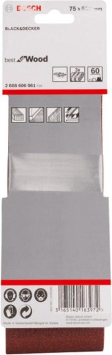 Image du produit Bosch Professional Zubehör PRO X440 bande abrasive, 75 x 508 mm, G60 (60)