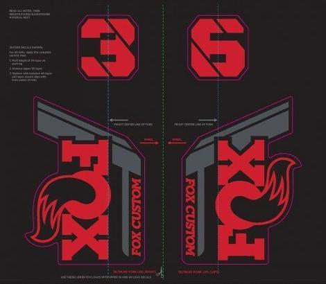 Produktbild Fox Decal 21 Custom Fork & Shock red