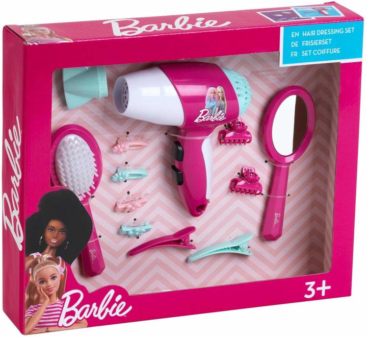 Actual product image Theo Klein Barbie hairdressing set with hairdryer
