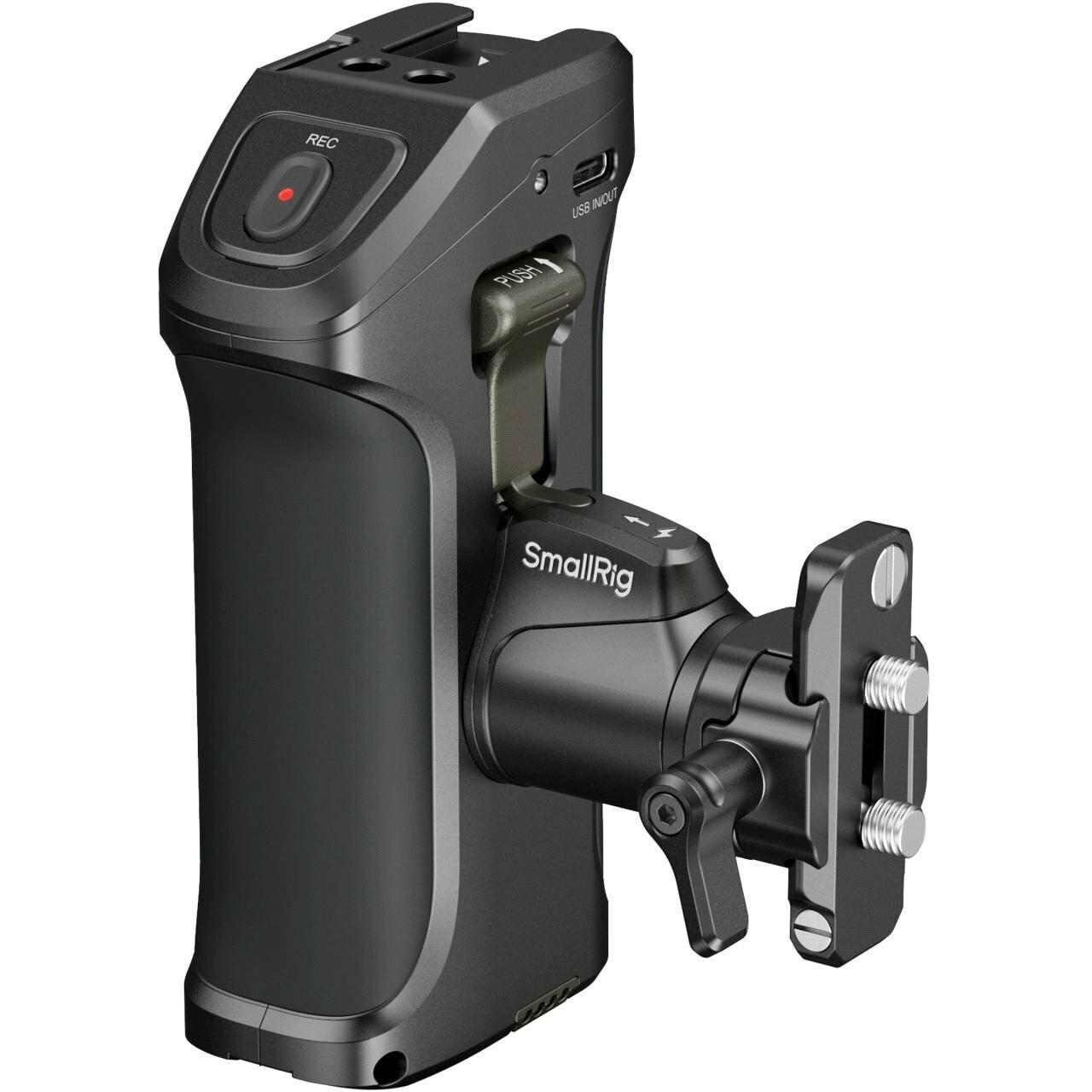 SmallRig Rotating Side Handle with Trigger REC for Selected Canon / Blackmagic Design Cameras 5235, Accessori video, Nero
