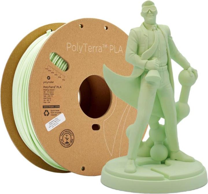 Produktbild Polymaker PolyTerra PLA Teal 1.75 1.000 g (PLA, 1.75 mm, 1000 g, Grün)