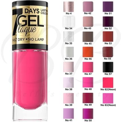 Eveline GELLACK Nagellack Glänzend Maniküre Effekt Ohne UV/LED 8ml