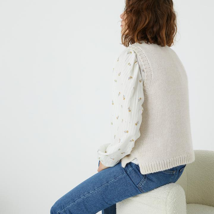 Produktbild La Redoute Collections Pullunder mit rundem Ausschnitt (S)