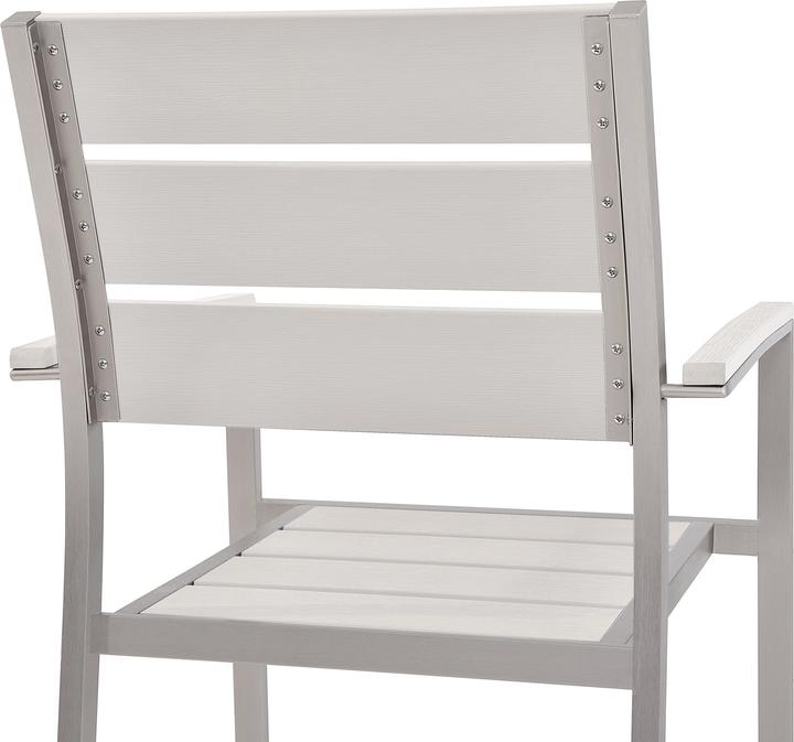 Produktbild Beliani Gartenmöbel Set Kunstholz weiss 6-Sitzer VERNIO (180 x 90 x 76 cm)