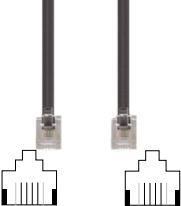 Actual product image E+P T 17 10m Black Telephone Cable