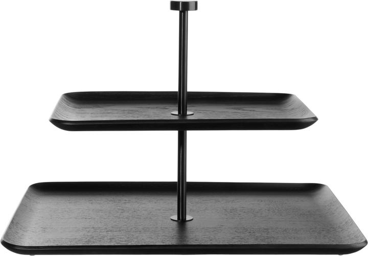 CAKE II ASH design by SOGOKAGU② TA2606 ASA Selection wood schwarz Etagere 2-stufig rechteckig 25cm - Galaxus