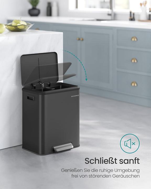 Produktbild Songmics LTB544B02 Mülltrennsystem mit 2 Fächern (30 l)