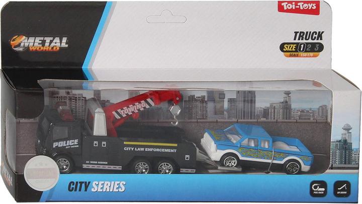 Actual product image Toi-Toys Tow truck with metal friction and car