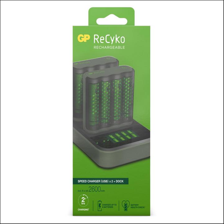 Produktbild GP Batteries Pro-Line Docking Station + 4xAAA + 4xAA (8 Stk., AA, 2100 mAh, Ladegerät inkl. Akku)