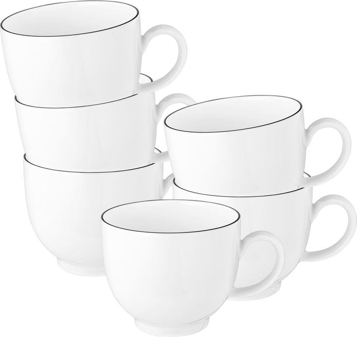 Seltmann Lido Black Line Kaffeetassen (220 ml, 6x)