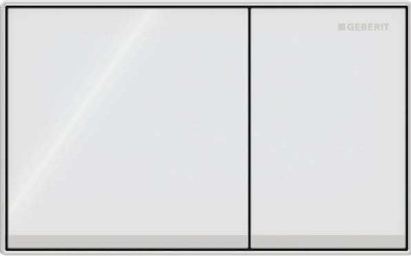 Produktbild Geberit Bettigungsplatte Omega 60 Glas wei 115.081.SI.1