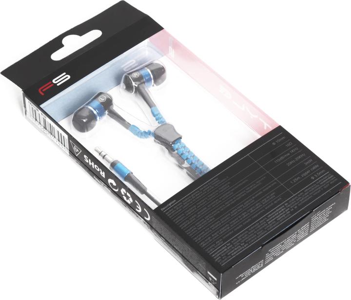 Actual product image Omega Platinet FH2111 Headphones In-ear connector Blue (Cable)